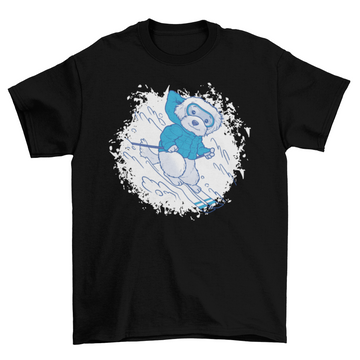Poodle dog animal skiing t-shirt