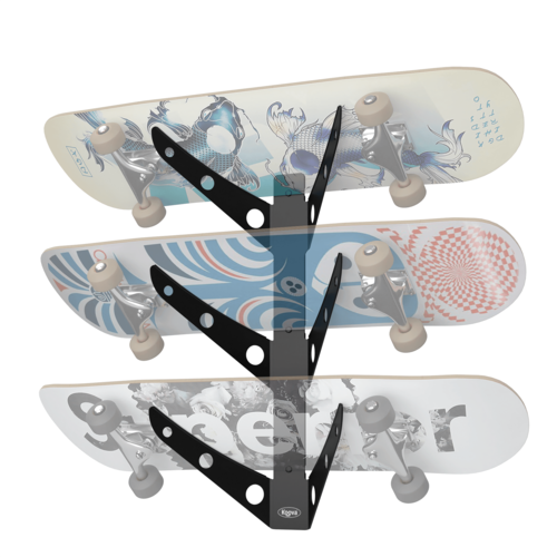 Wall-Mounted Skateboard Rack – Display 1, 2, or 3 Skate Decks in Style | Skateboard Wall Hanger for Storage & Display