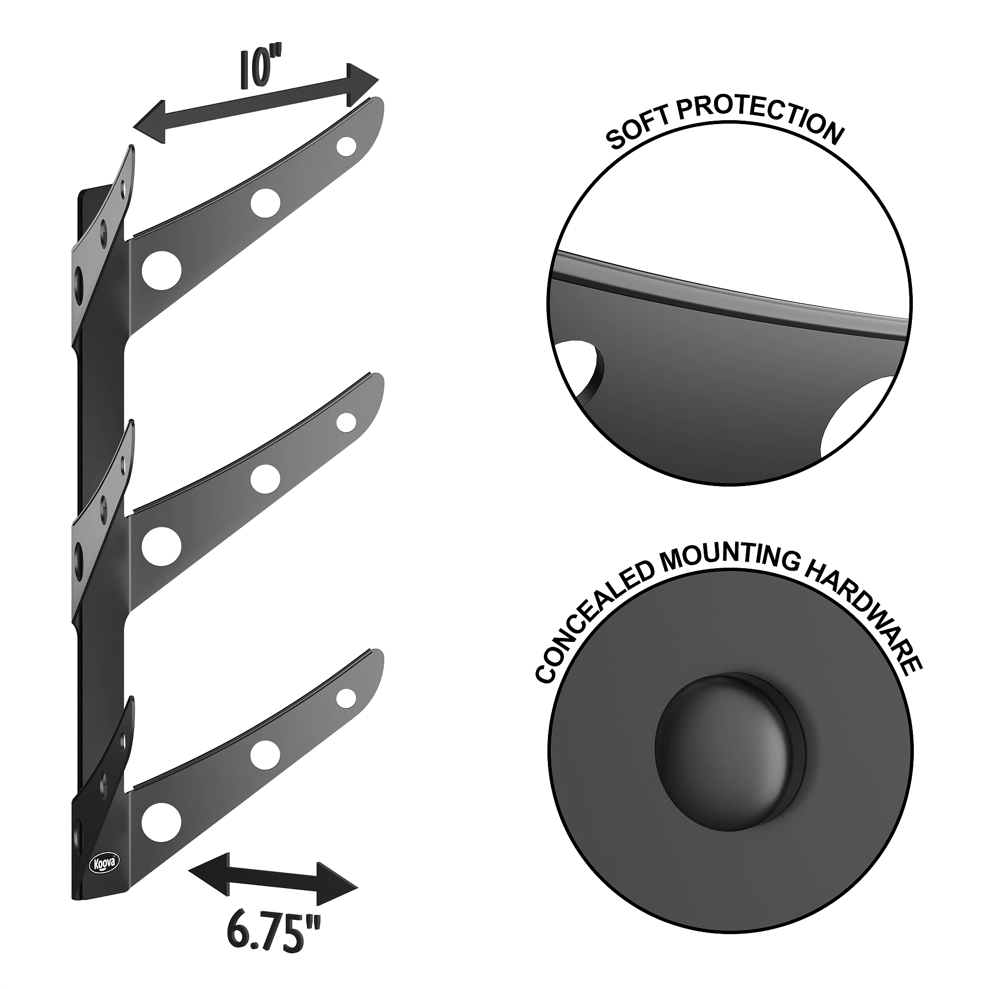 Wall-Mounted Skateboard Rack – Display 1, 2, or 3 Skate Decks in Style | Skateboard Wall Hanger for Storage & Display