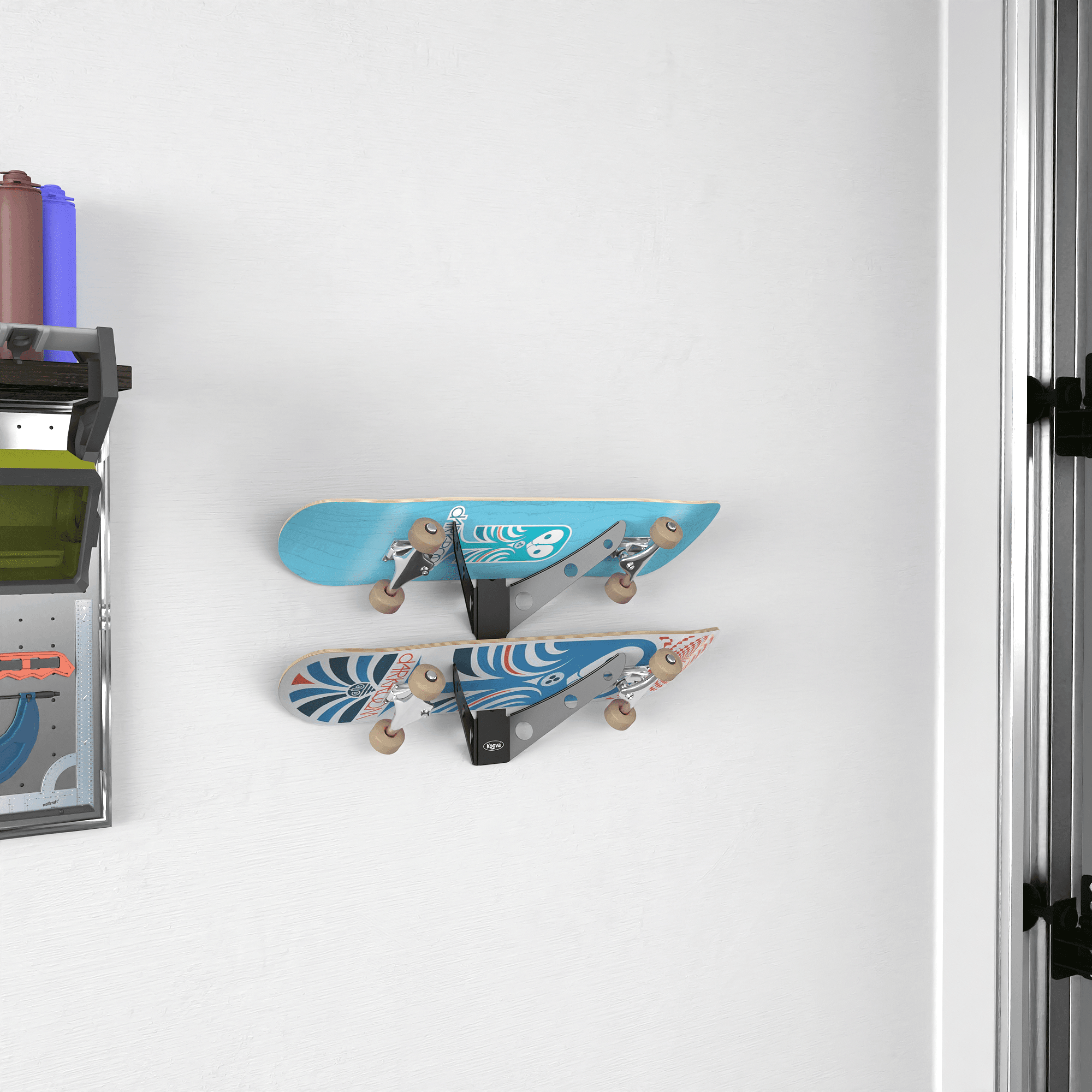 Wall-Mounted Skateboard Rack – Display 1, 2, or 3 Skate Decks in Style | Skateboard Wall Hanger for Storage & Display