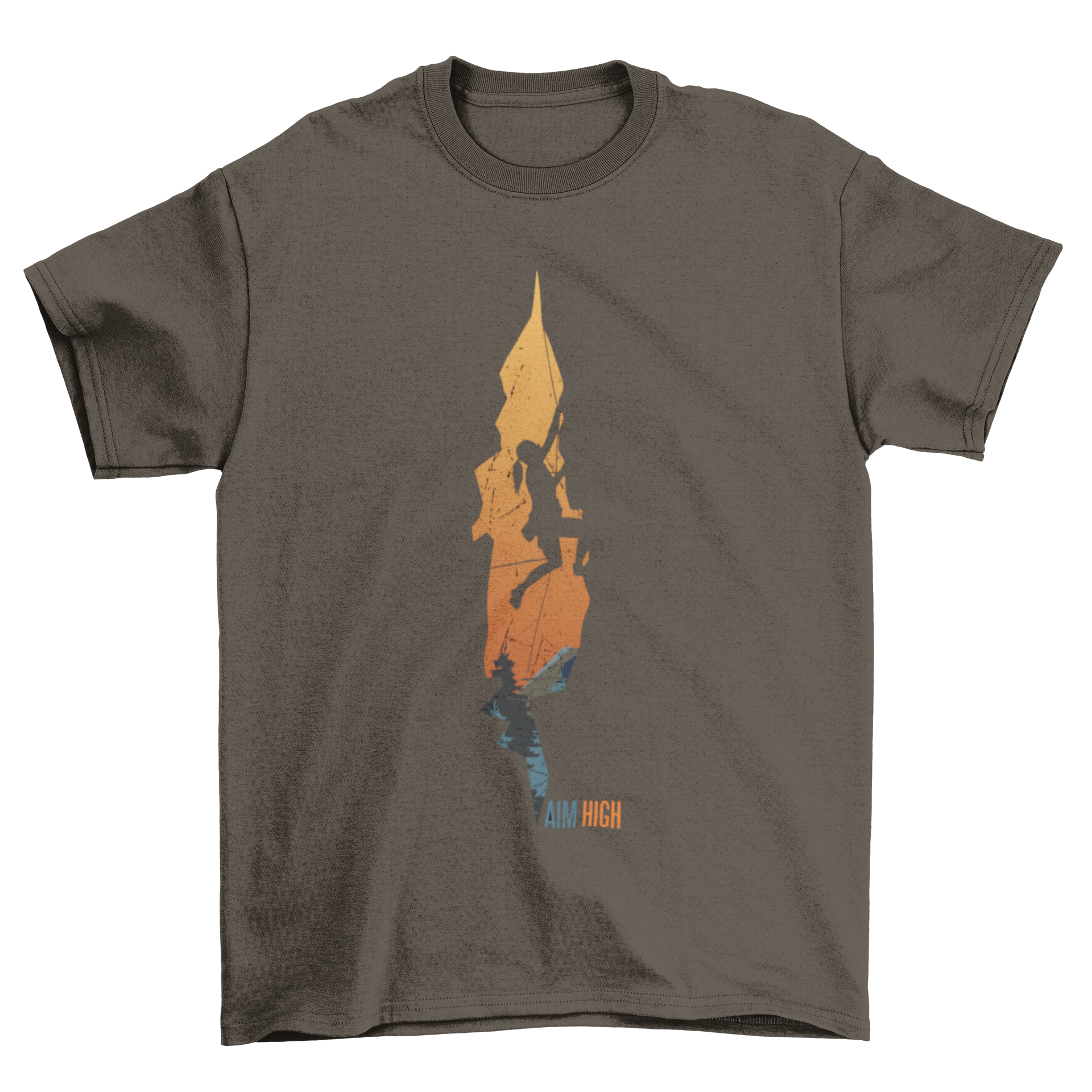 Silhouette Climbing Aim high mountain hobby motivational Extreme