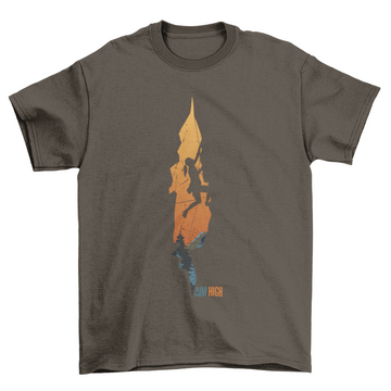 Silhouette Climbing Aim high mountain hobby motivational Extreme