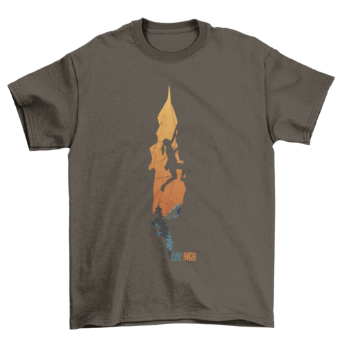 Silhouette Climbing Aim high mountain hobby motivational Extreme