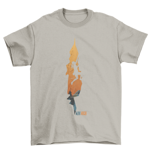 Silhouette Climbing Aim high mountain hobby motivational Extreme