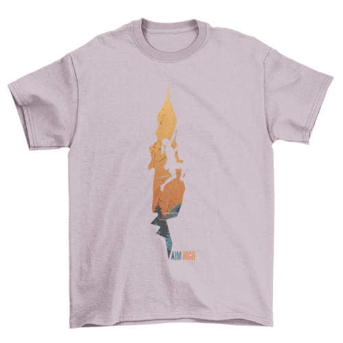 Silhouette Climbing Aim high mountain hobby motivational Extreme