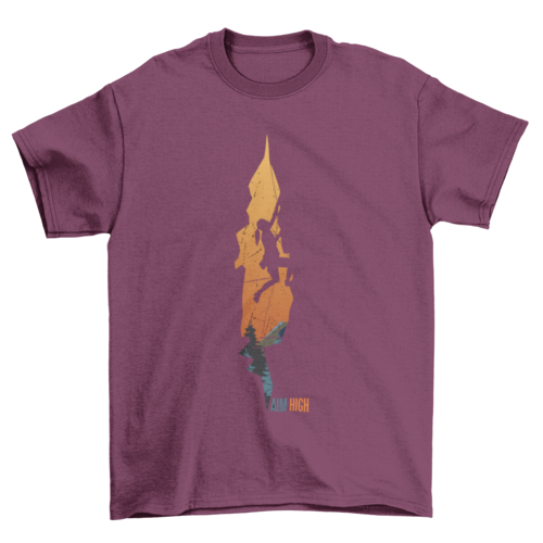 Silhouette Climbing Aim high mountain hobby motivational Extreme