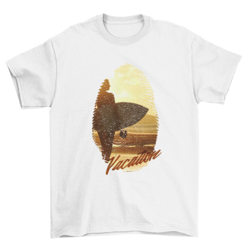 Great Fingerprint Lady Surf Surfing Board quote "vacation" Woman