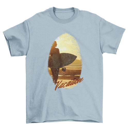 Great Fingerprint Lady Surf Surfing Board quote "vacation" Woman