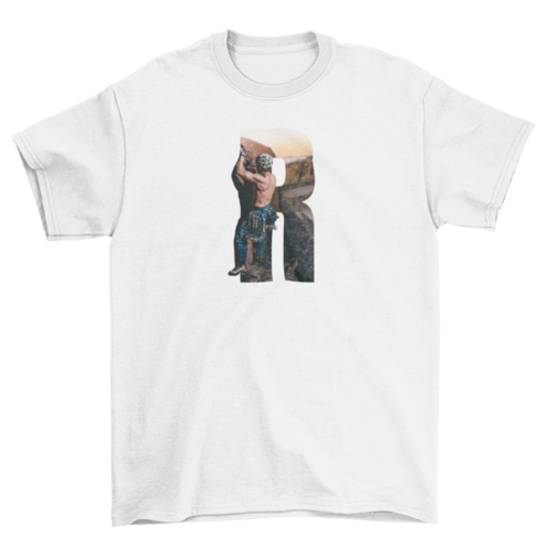 Resilience man sport mountain rock climbing t-shirt