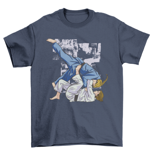 Women doing jiu jitsu martial arts t-shirt design