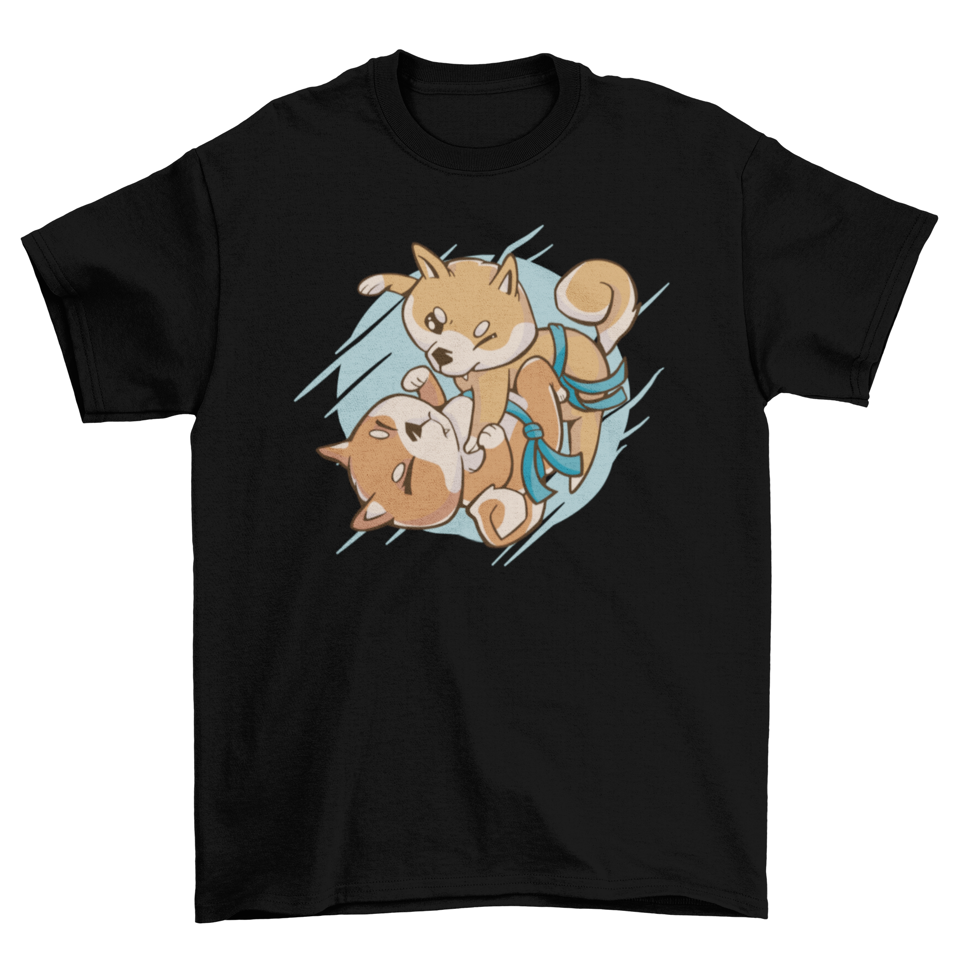 Shiba Inu Jiu-Jitsu T-Shirt – Funny BJJ Dog Tee for Martial Arts Fans