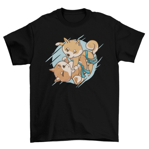 Shiba Inu Jiu-Jitsu T-Shirt – Funny BJJ Dog Tee for Martial Arts Fans
