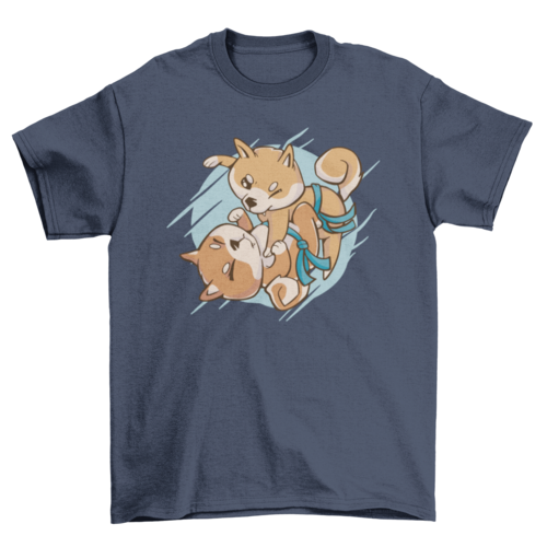 Shiba Inu Jiu-Jitsu T-Shirt – Funny BJJ Dog Tee for Martial Arts Fans