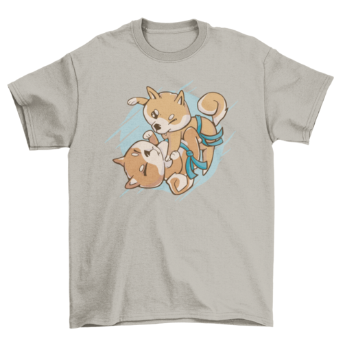 Shiba Inu Jiu-Jitsu T-Shirt – Funny BJJ Dog Tee for Martial Arts Fans