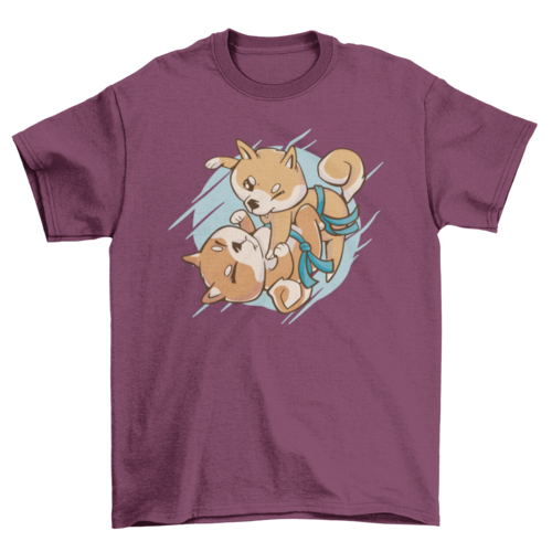 Shiba Inu Jiu-Jitsu T-Shirt – Funny BJJ Dog Tee for Martial Arts Fans