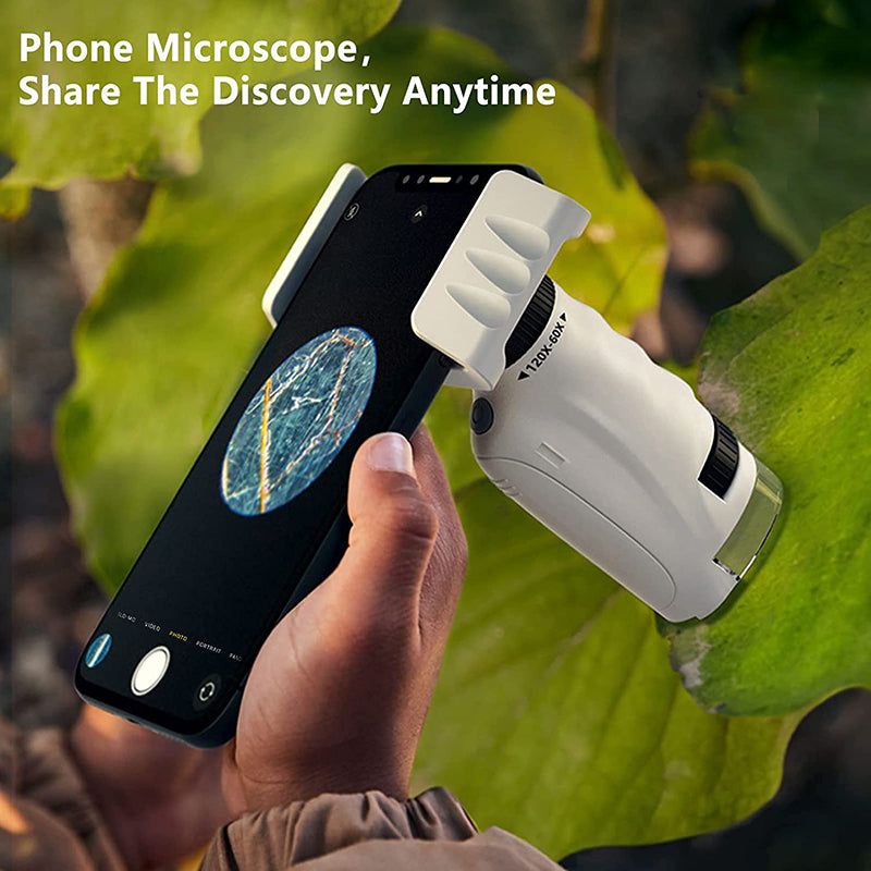 Kids Pocket Microscope - 60x-120x Portable STEM Toy