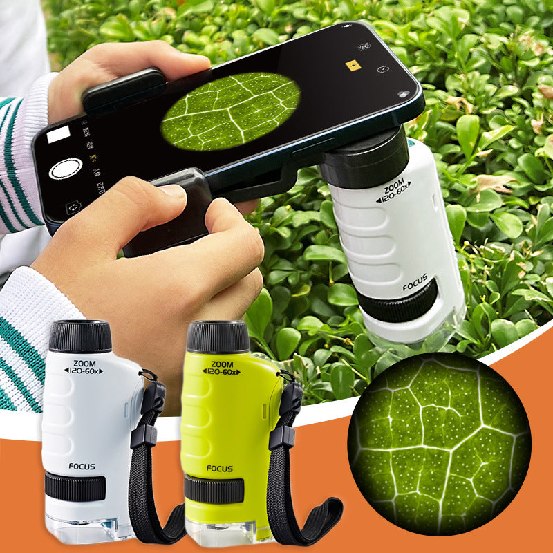 Kids Pocket Microscope - 60x-120x Portable STEM Toy
