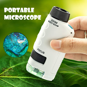 Kids Pocket Microscope - 60x-120x Portable STEM Toy