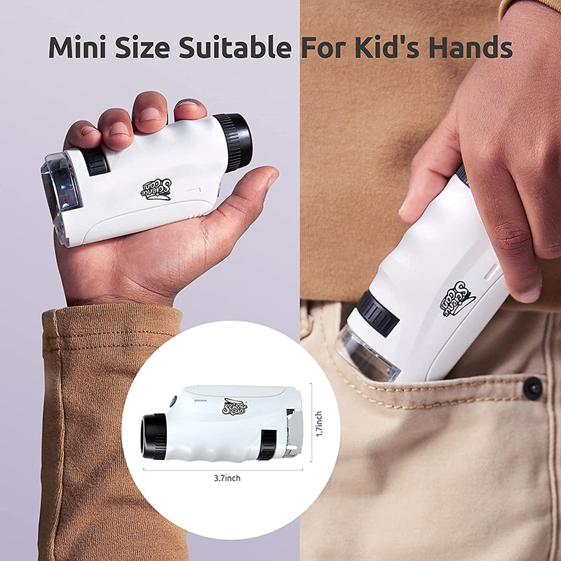 Kids Pocket Microscope - 60x-120x Portable STEM Toy