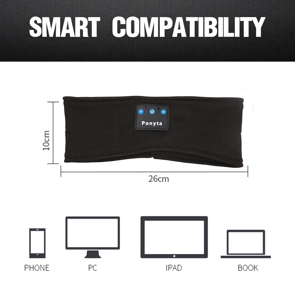Wireless Bluetooth Headband Headphones – Ultra-Thin Speakers for Sleep, Sports &amp; Travel
