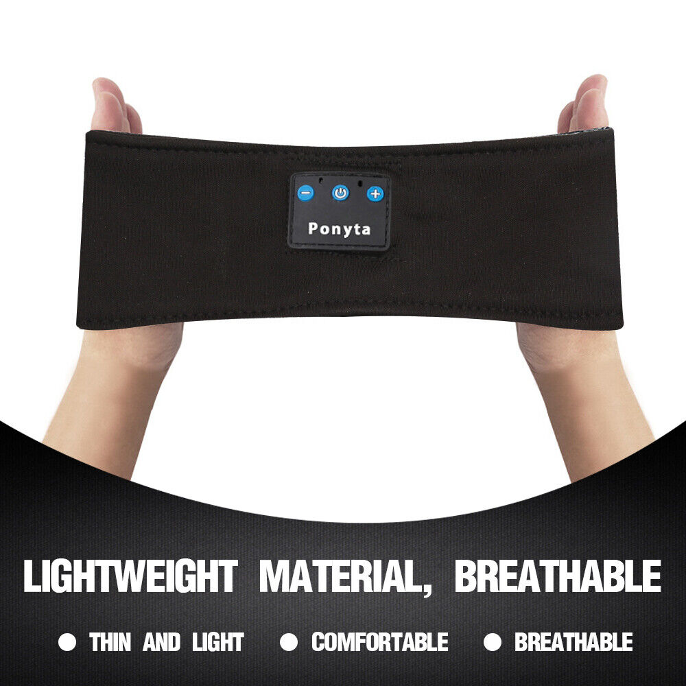 Wireless Bluetooth Headband Headphones – Ultra-Thin Speakers for Sleep, Sports &amp; Travel