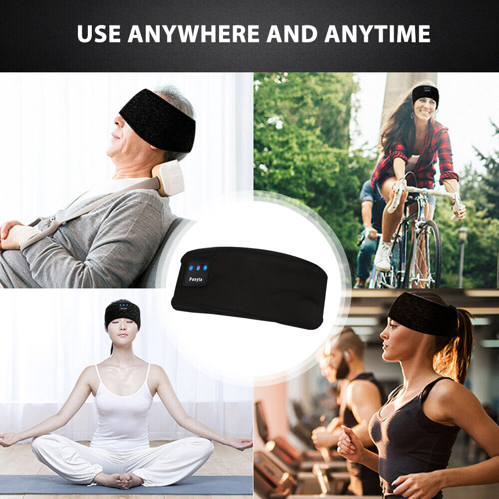 Wireless Bluetooth Headband Headphones – Ultra-Thin Speakers for Sleep, Sports &amp; Travel